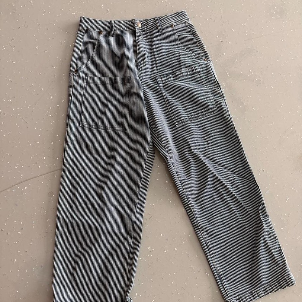 Special A NWOT Y2K Preppy Striped Cotton Pants Sz 3/28 Cropped
